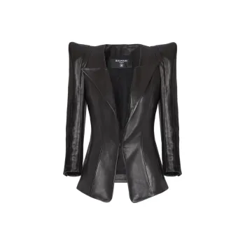 BALMAIN Lambskin Fitted Jacket