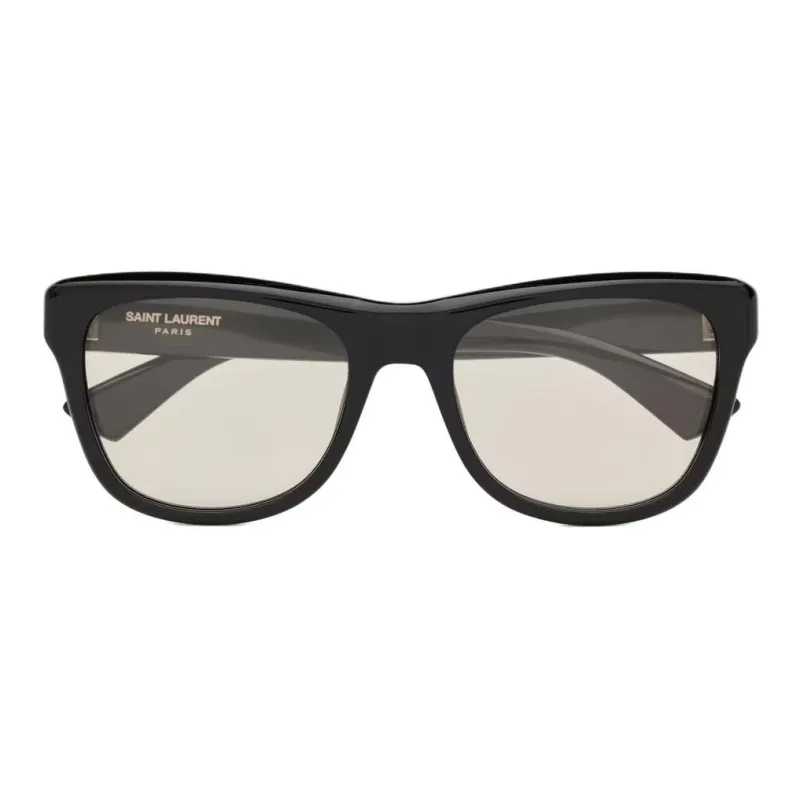 SAINT LAURENT Acetate Nylon Irregular Shape Sunglasses Unisex Black-1