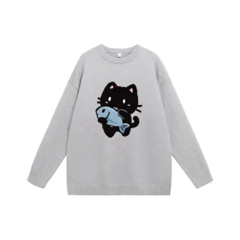 MDLILA Knitwear Unisex White Gray
