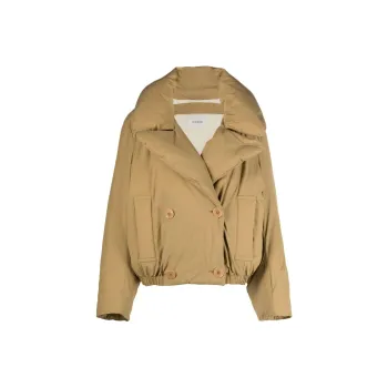 Lemaire Puffer Caban Jacket 'Ochre Khaki'
