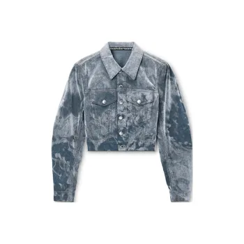Alexander Wang Slim Flocked Trucker Jacket