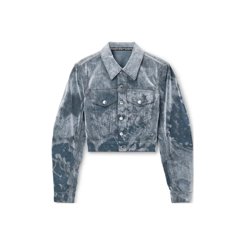 Alexander Wang Slim Flocked Trucker Jacket-0