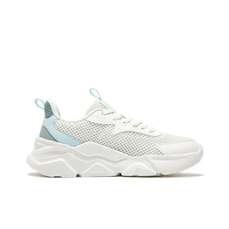 361° Abrasion Resistant, Breathable, Lightweight Low Top Casual Shoes Women's Feather White Light Smoke Green-1