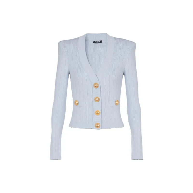 BALMAIN Chiocciola Long Sleeved Buttoned Cardigan-0