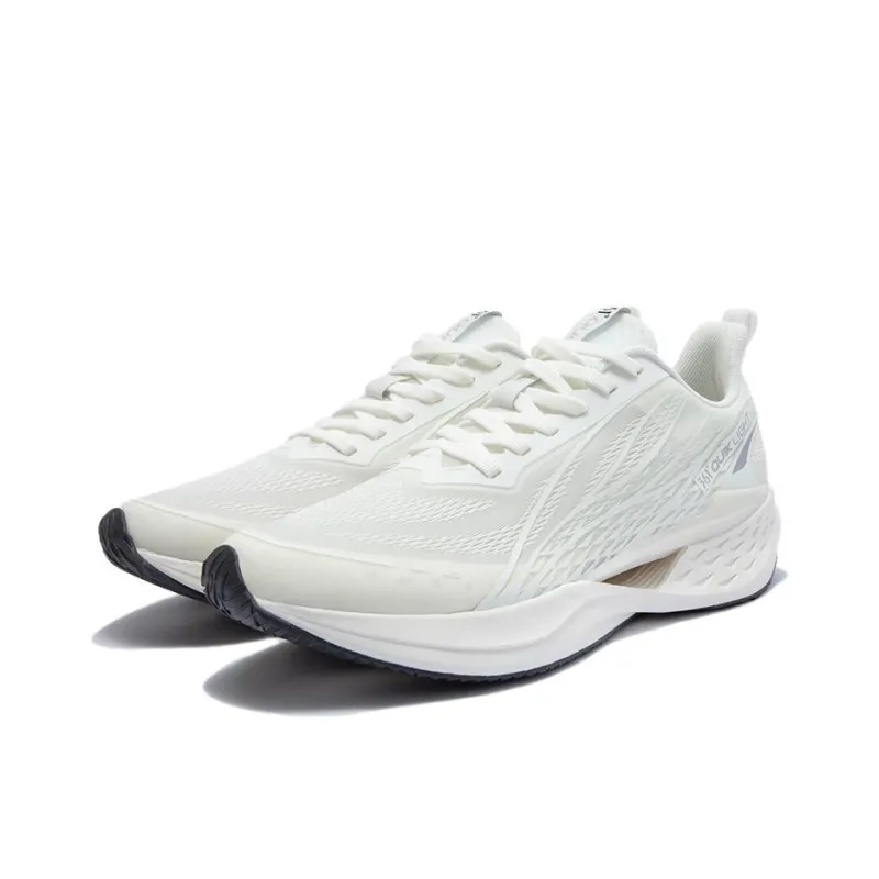 361° Anti Slip Wear Resistant Low Top Casual Training Sprint Running Shoes Men's Feather White-2