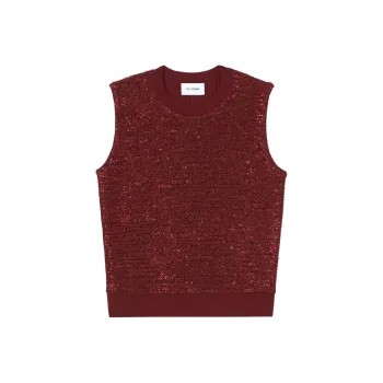 St. John Sequin-detail Organic Wool-blend Top