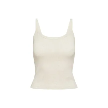 ARITZIA Tna HomeStretchTM Scoopneck Cami Tank Camisole Women's Heather Light Oatmeal/Heather Light Oatmeal