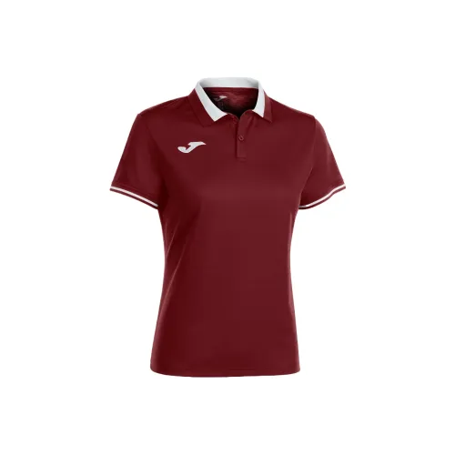 Joma Hampionship VI Polo Shirt Women's Burgundy/White