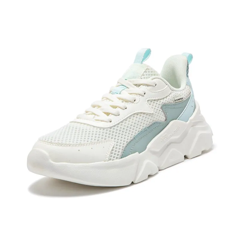361° Abrasion Resistant, Breathable, Lightweight Low Top Casual Shoes Women's Feather White Light Smoke Green-2