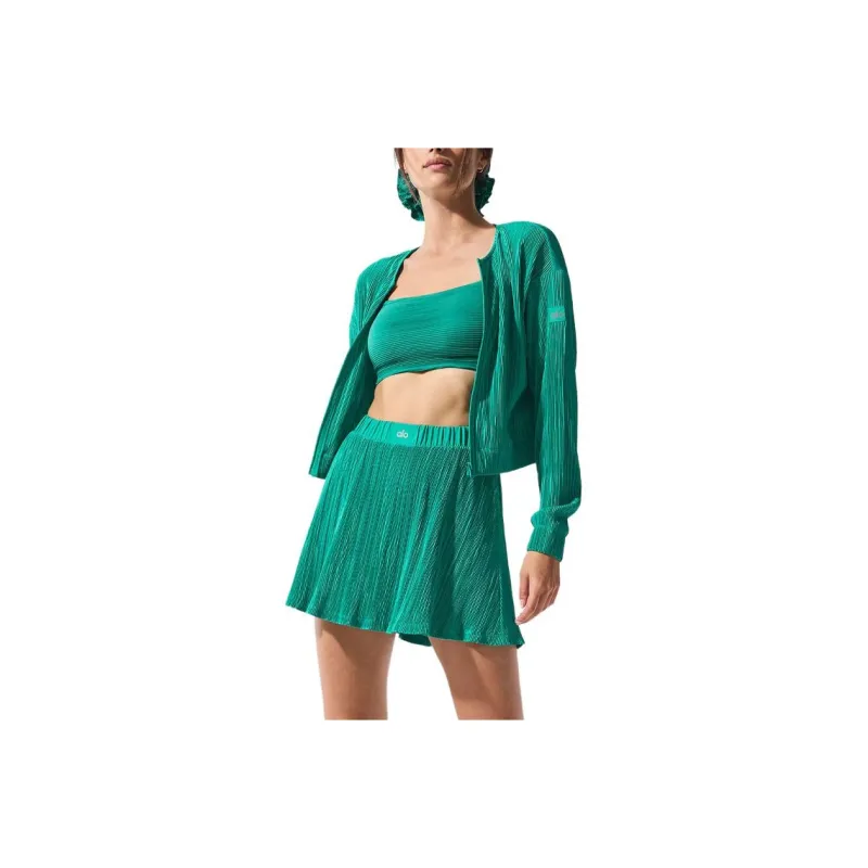Alo Yoga Cropped Micro Plisse Jacket Women's-9