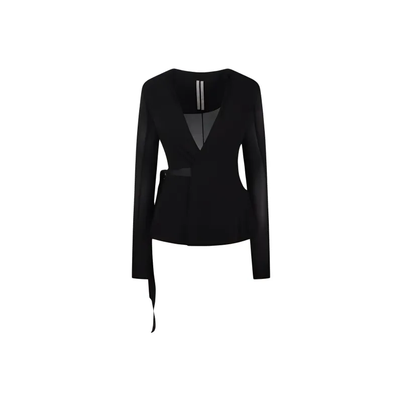 RICK OWENS Hollywood Wrap Jacket 'Black'-0
