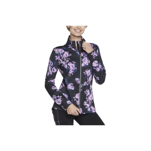 Skechers SkechCloud Winter Bloom Jacket Jackets Coats Women's Black/Lavender