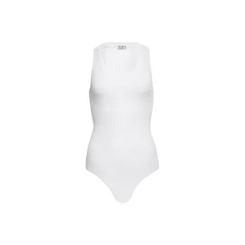 Alaia Sleeveless Ribbed Knit Bodysuit