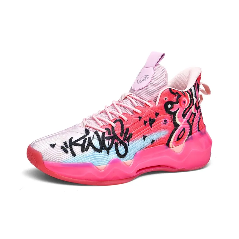 QIUTEXIONG Shock Absorbers With Slip Resistant And Abrasion Resistant Properties Mid Top Basketball Shoes Unisex-11