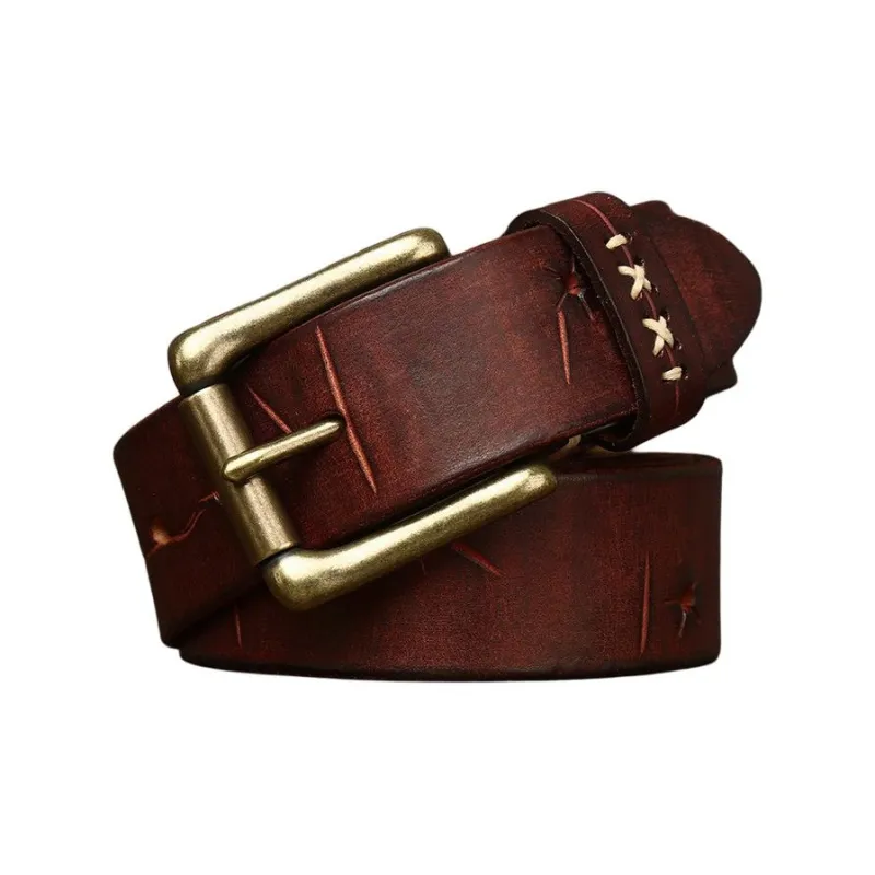JEANSWEST Cow Leather Leather Belts Men's 3.5cm-8