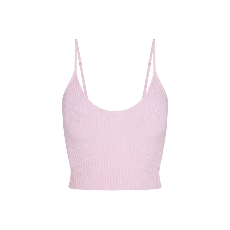 SKIMS FW24 Winter Warmth Collection Sweater Knit Cami Camisole Women's BABY PINK/Light Pink-0