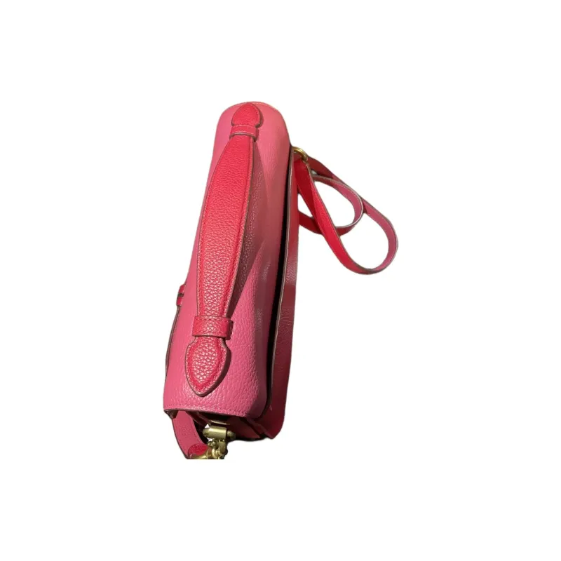 COACH Cassie Leather Shoulder Bag, Crossbody Bag, Handbag Medium Size Women's Bright Cherry & Purple-4