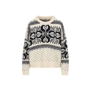 CELINE Crew Neck Sweater In Fair Isle Wool And Cashmere