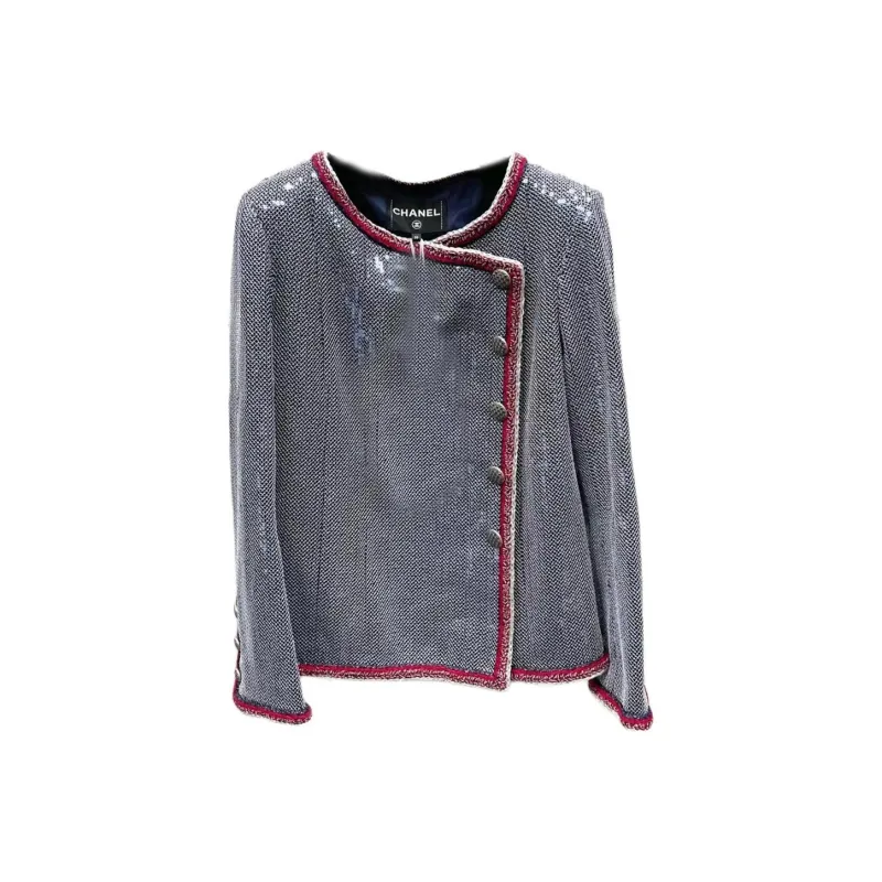 CHANEL Jackets Coats Women's Gray-0