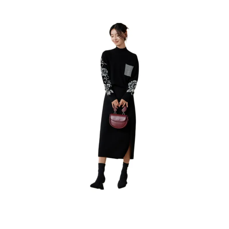 MIHUANG Cashmere Sweater Women's Black-0