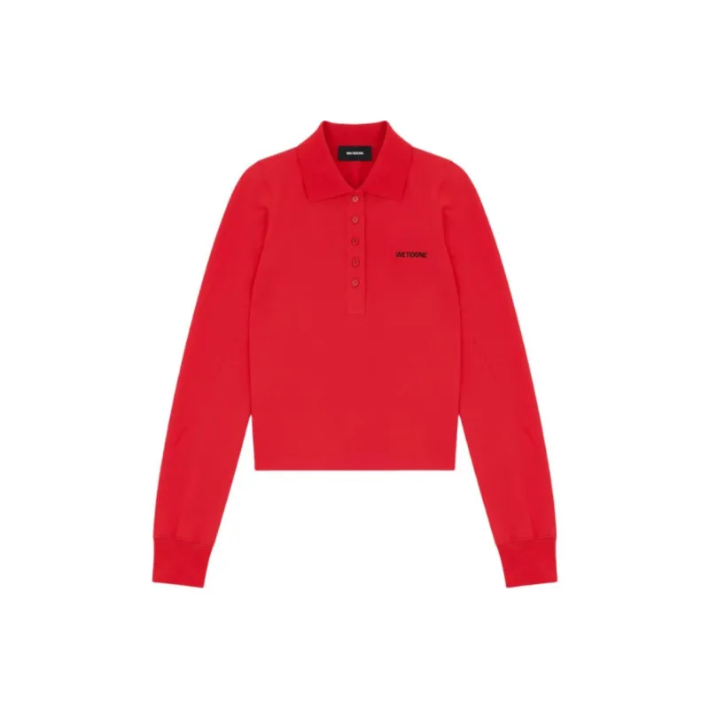 WE11DONE FW24 Polo Shirt Women's Red-0