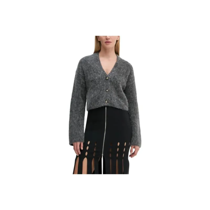 NANUSHKA Henny Cropped Brushed Cardigan-0