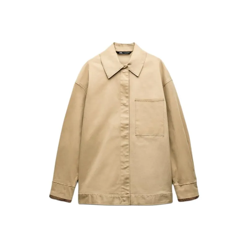 ZARA Jackets Women's Tan-0