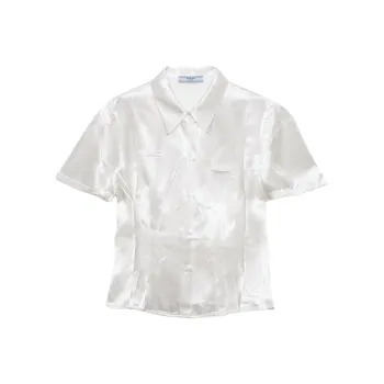 PRADA Short Sleeved Satin Shirt