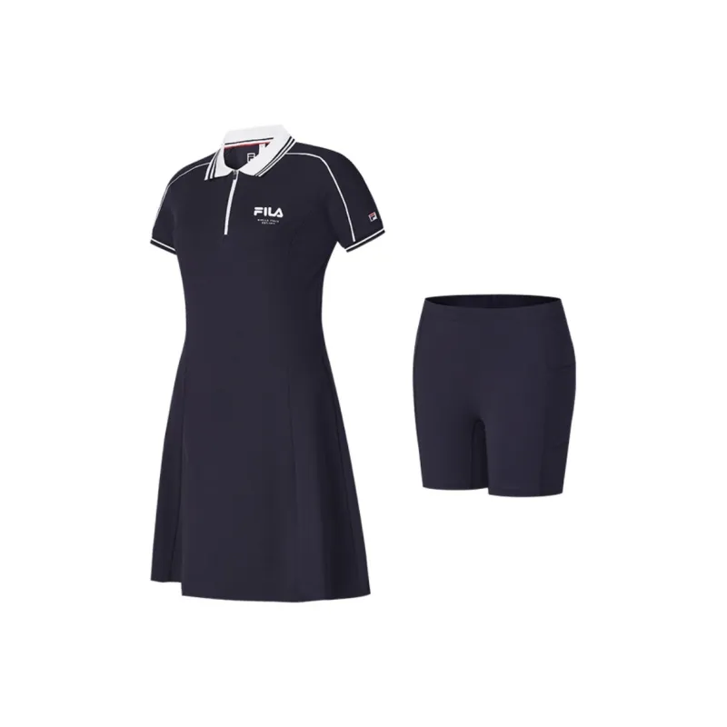 FILA Short Sleeved Dress Women's RD Royal Blue-1