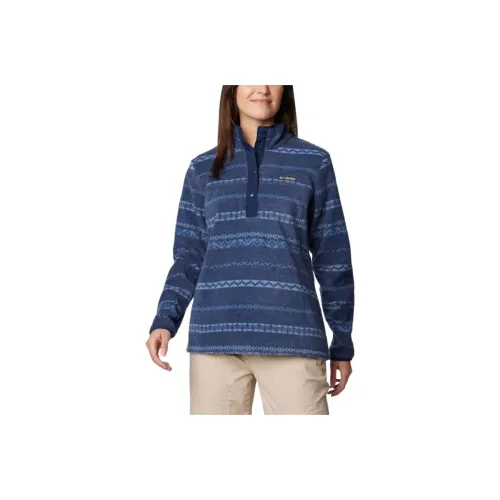 Columbia Benton Springs Cashmere Sweater Women's Preppy Marine Madras