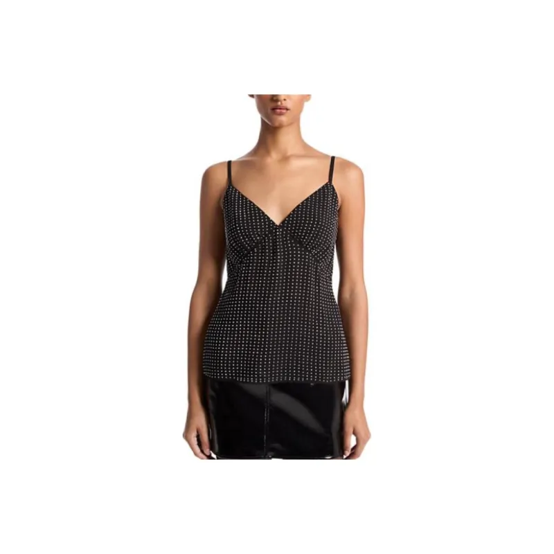 MICHAEL KORS Rhinestone Georgette Camisole Tank Top-0