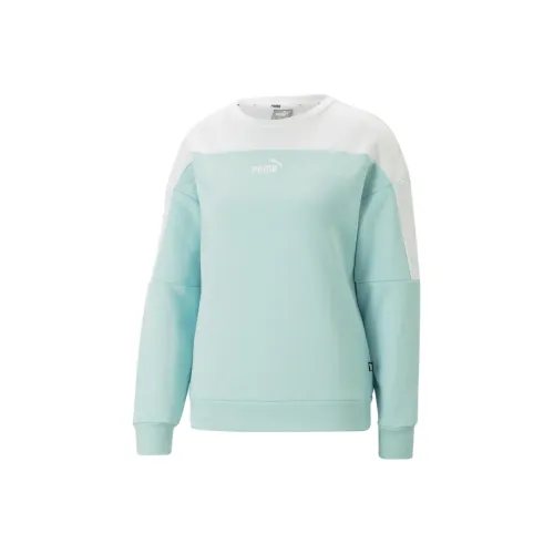 PUMA Sweat À Col Rond Around The Block Femme Sweatshirt Women's Light Water