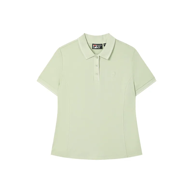FILA WHITE Polo Shirt Women's Herbal Green-0