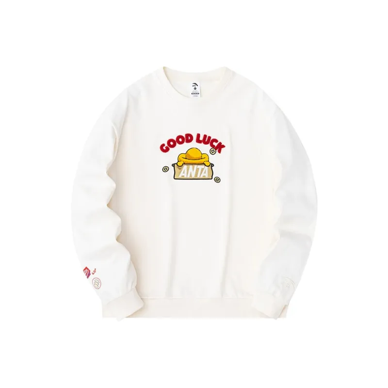 Anta Sports Life Collection Sweatshirt Women's Duck Down White-0