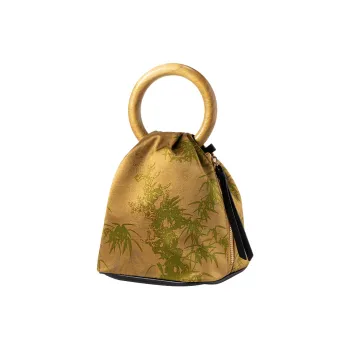 Shanghai Story Mulberry Silk Handbag Regular Women's Ancient Gold/Light Brown/Charcoal Black/Sugar Apricot Brown