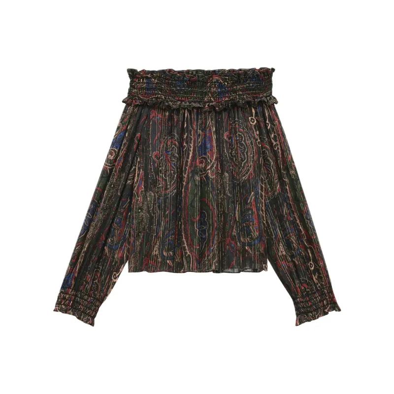 SAINT LAURENT Smock stitch Blouse-0