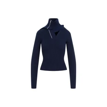 Y/Project Long Sleeved Ribbed Knit Top