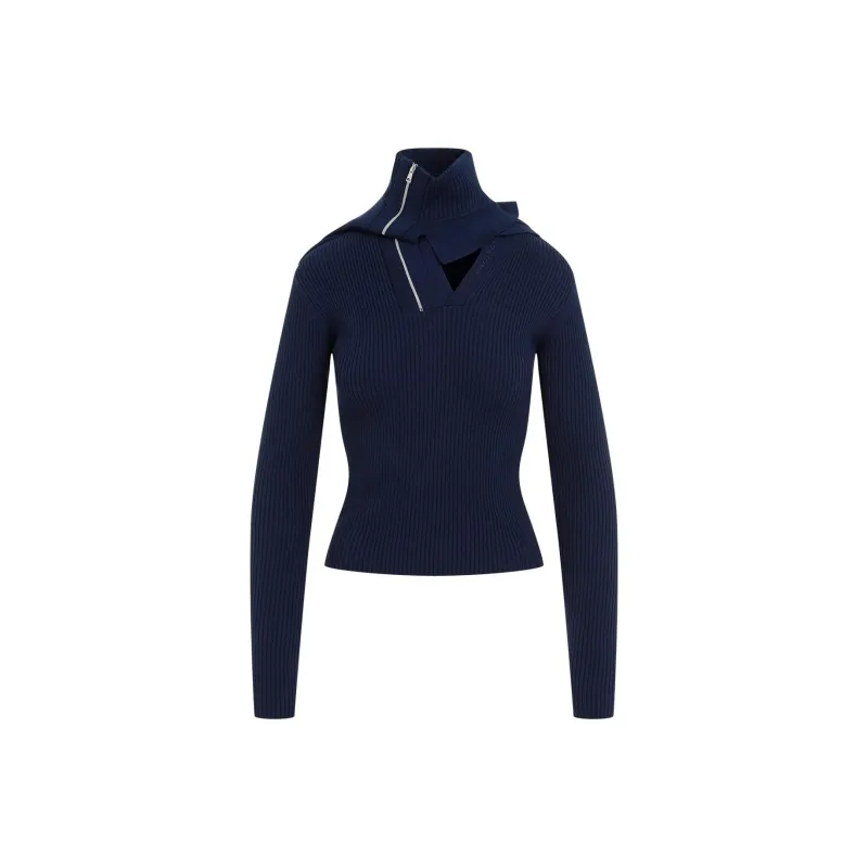 Y/Project Long Sleeved Ribbed Knit Top-0