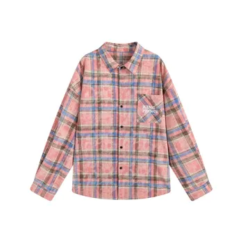 KING PRINCE Shirt Women's Pink Plaid