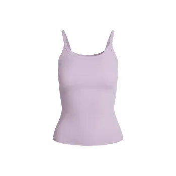 SKIMS SS25 DROP NEEDLE POINTELLE LONG CAMI Camisole Women's WISTERIA/Wisteria Purple