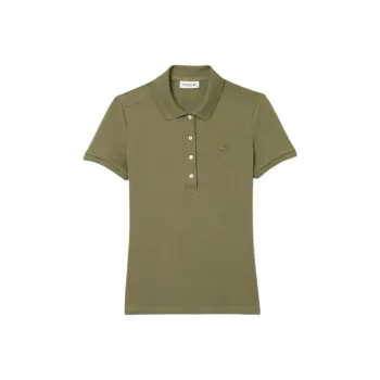 LACOSTE Polo Shirt Women's Khaki Green