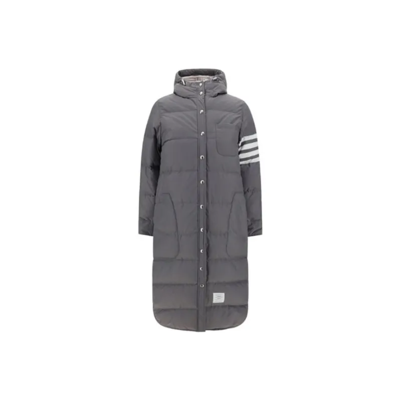 THOM BROWNE 4 Bar Striped Padded Long Coat-0