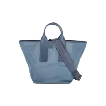 Furla Piuma Nylon Tote Bag, Shopping Bag, Shoulder Bag, Handbag Women's Blue