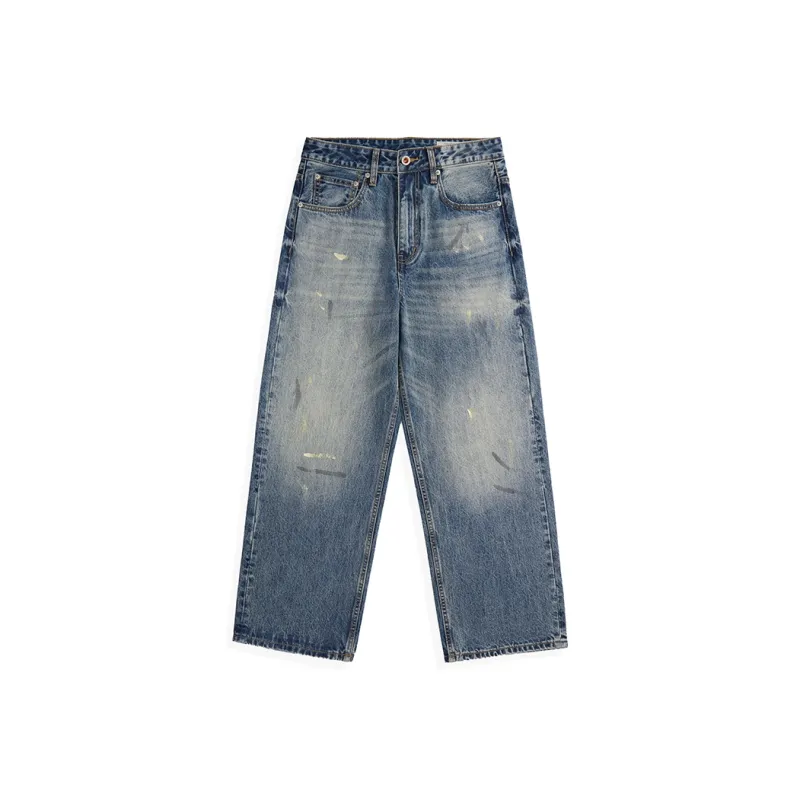 ZENGZHI Jeans Unisex Dirty Blue-0
