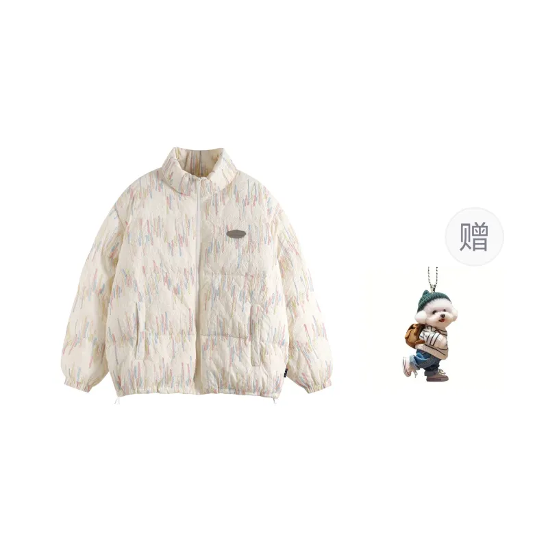 QISENYAR Down Jacket Unisex Beige-2