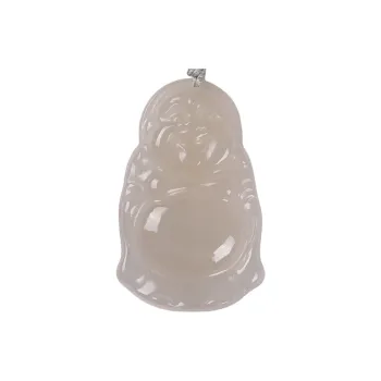 Execute The Blessing Hetian Jade Pendants Dusty Pink Unisex