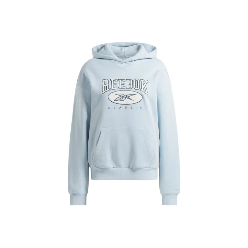 Reebok CL AE BIG LOGO FT HOODIE Sweatshirt Women's Light Blue-0