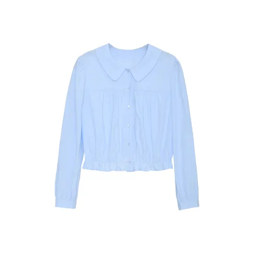 Fstudio Peter Pan Collar Mini Shirt Women's Blue/Yellow