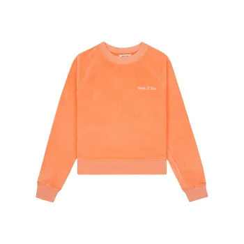 SPORTY & RICH Italic Logo Cotton Sweatshirt