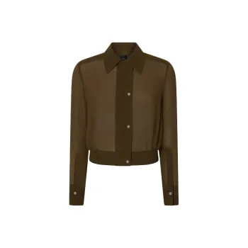 PINKO Lightweight Bomber Style Georgette Shirt